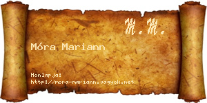 Móra Mariann névjegykártya