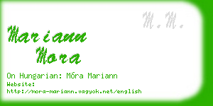 mariann mora business card